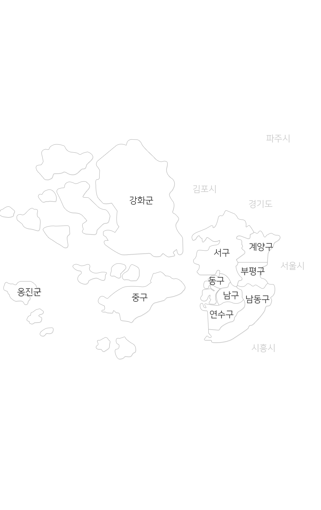 인천지역 지도